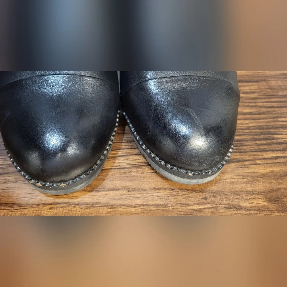 Kate Spade New York Black Tay Wedge Bootie Buckle Accent Side Zip Size 7.5